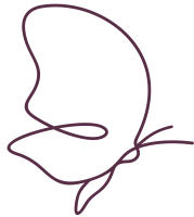 Icône prune d'une esquisse de papillon.